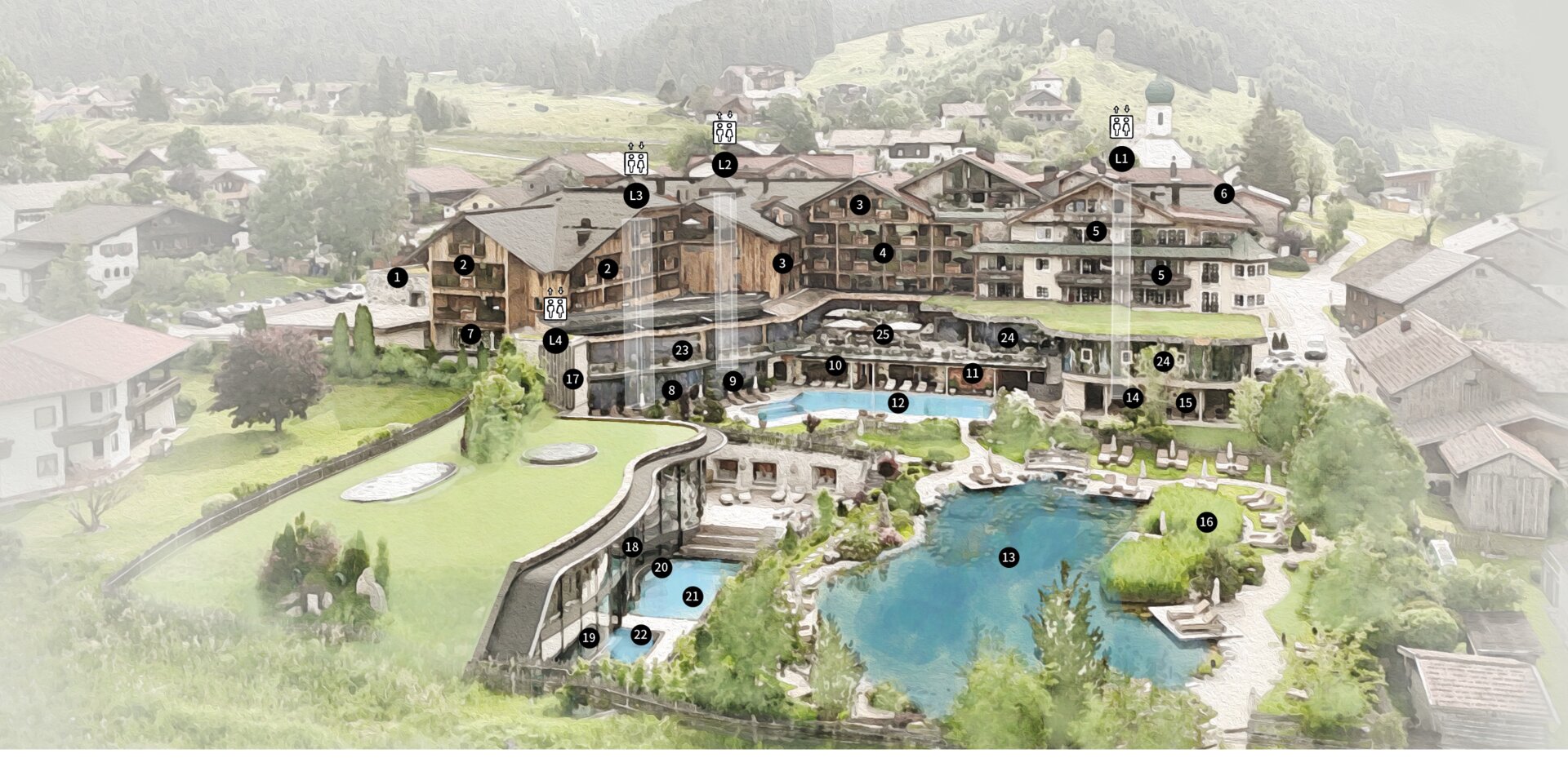 Hotel und Resortplan Wellnesshotel Der Engel in Grän im Tannheimer Tal Hotel und Resortplan Wellnesshotel Der Engel in Grän im Tannheimer Tal