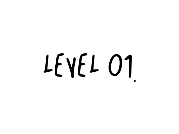Grafik mit dem Schriftzug „Level 01“