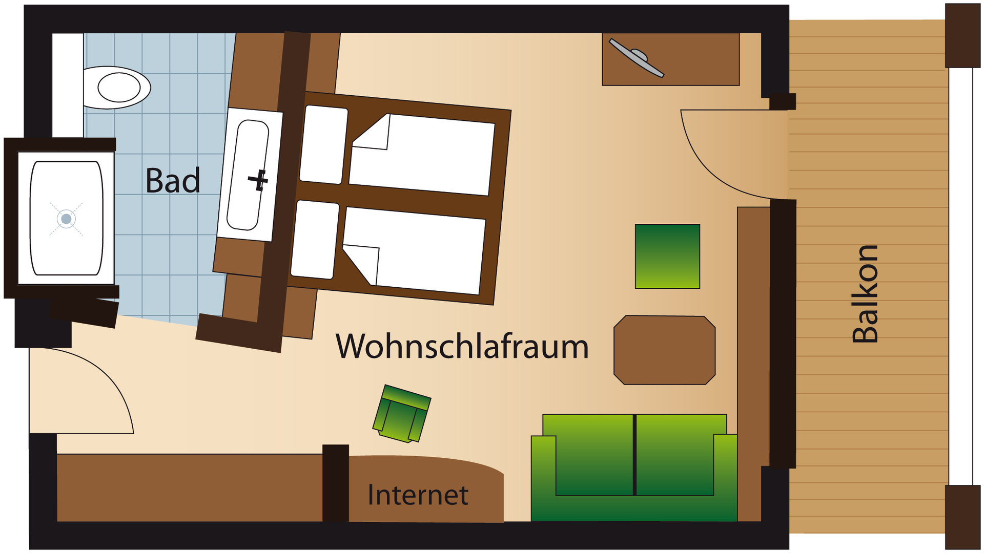 Comfort Room West – Grundriss