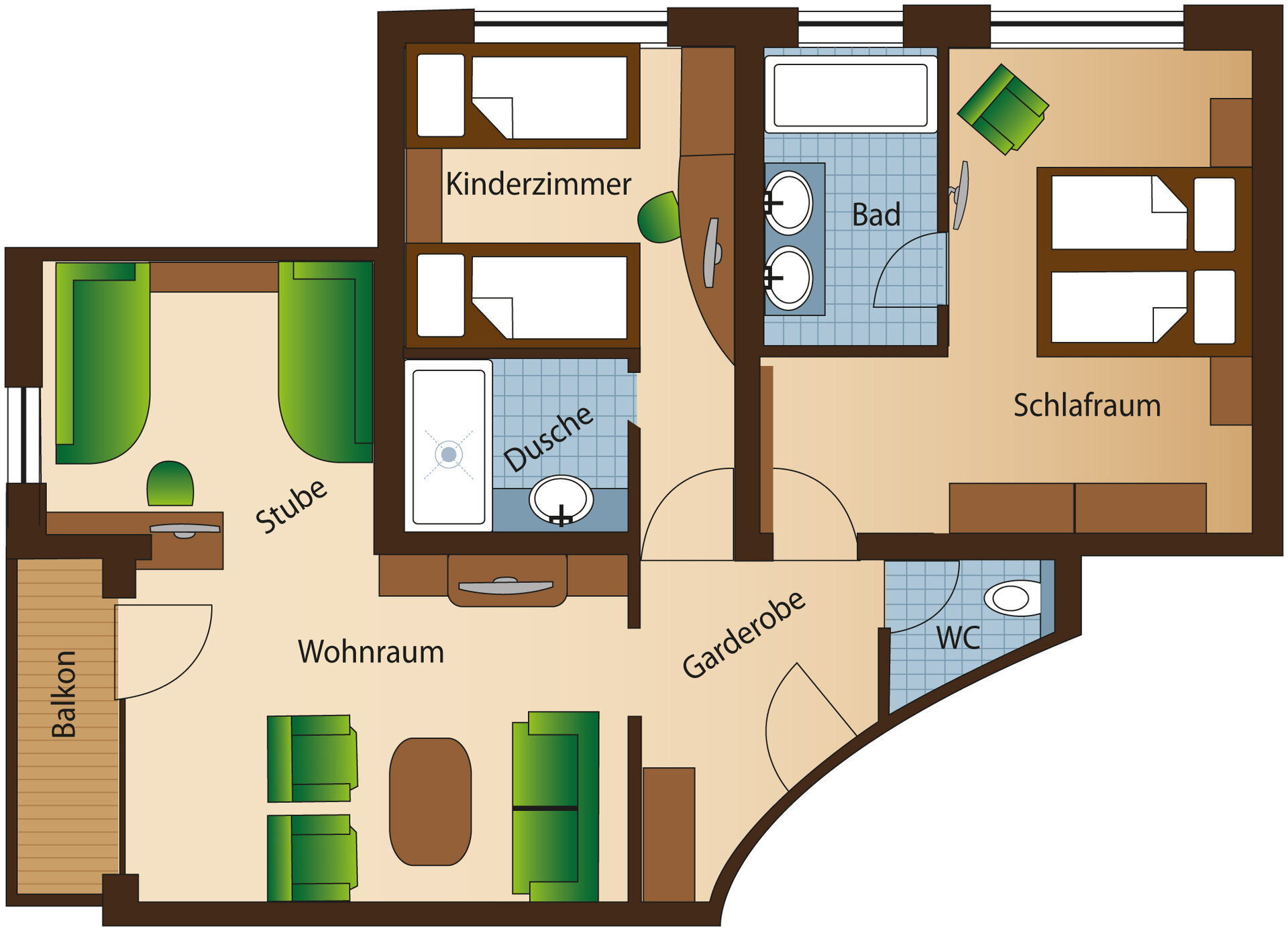 Family Deluxe Suite "Himmlisch" – Grundriss