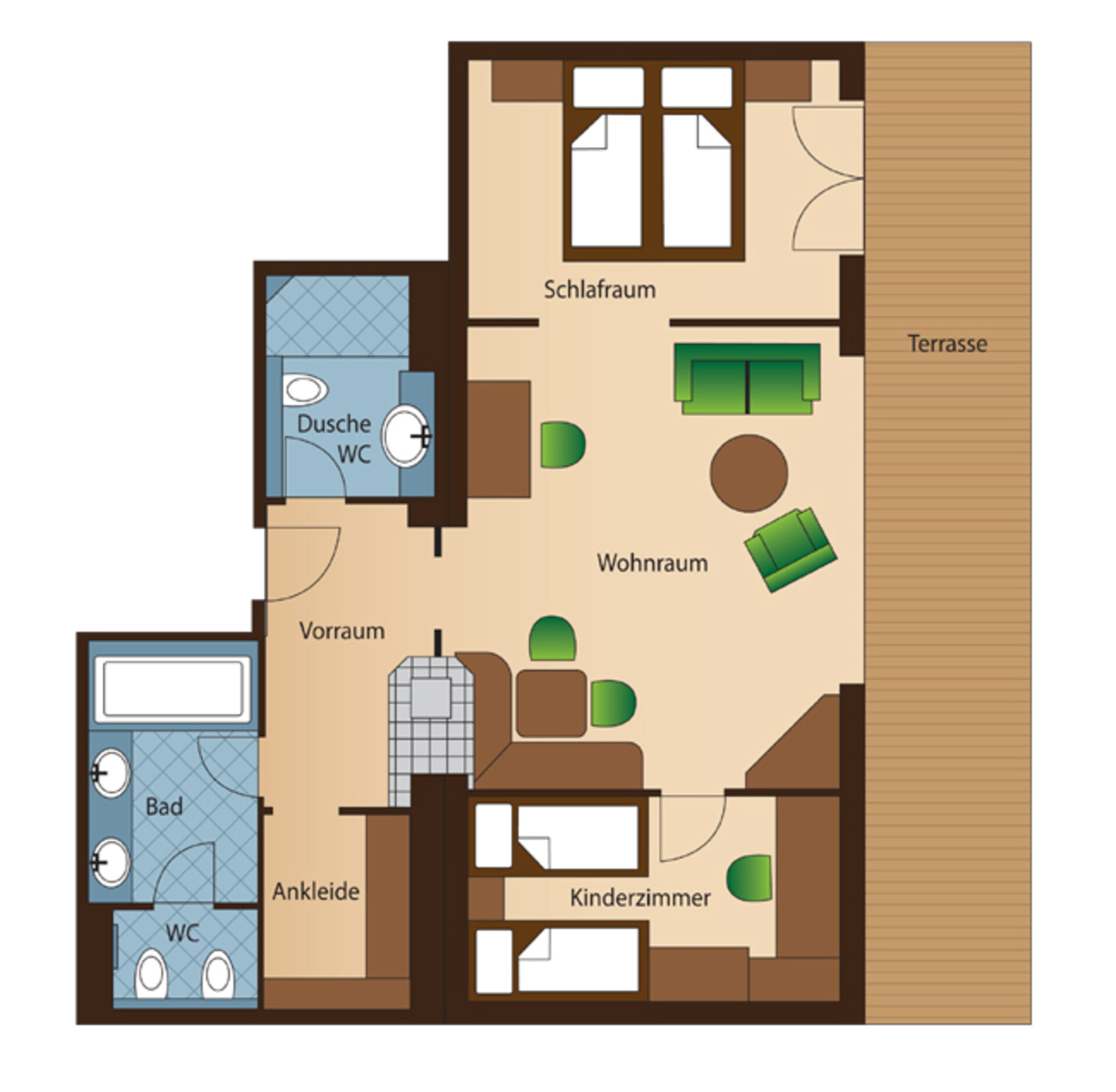 Family Deluxe Suite "Penthouse" – Grundriss